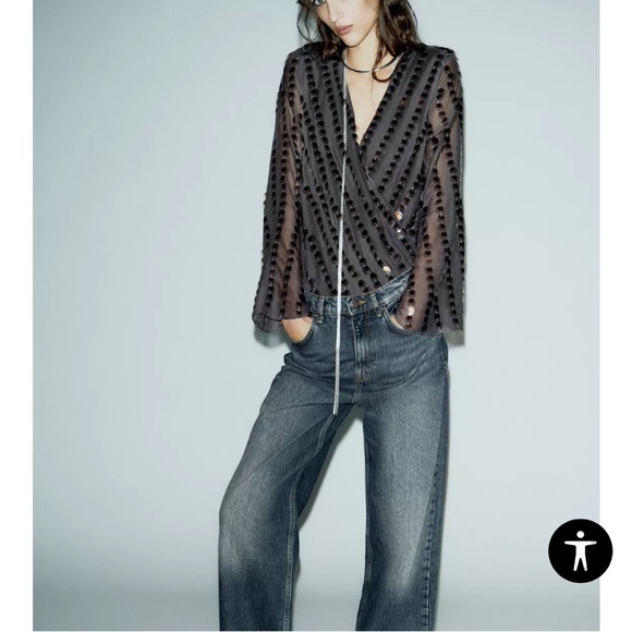 Zara sequin body suit NWT - Picture 2 of 6